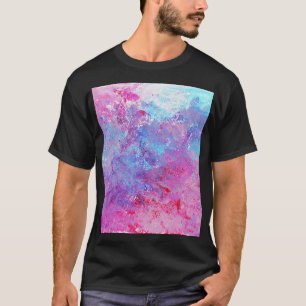 Creative rosa-blaue Textur, Farbblöcke. T-Shirt