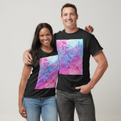 Creative rosa-blaue Textur, Farbblöcke. T-Shirt (Unisex)