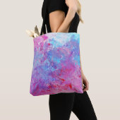 Creative rosa-blaue Textur, Farbblöcke. Tasche (Von Nahem)