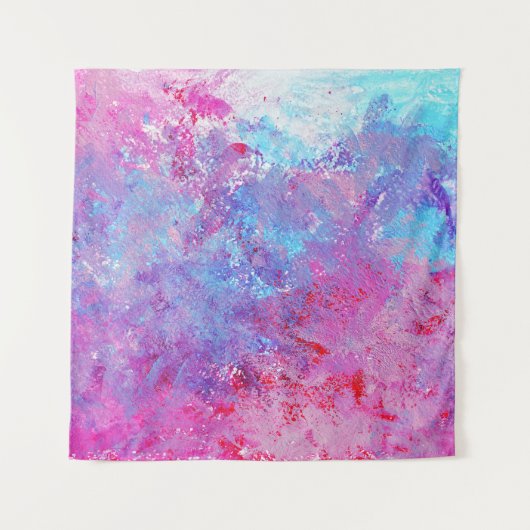 Creative rosa-blaue Textur, Farbblöcke. Wandteppich (Vorderseite)