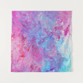 Creative rosa-blaue Textur, Farbblöcke. Wandteppich (Vorderseite (Horizontal))