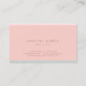 Creative rosa grüne moderne, einfache Vorlage Chic Visitenkarte (Rückseite)