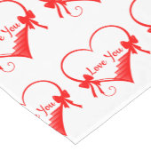 Creative Rotherherzen Design Kurzer Tischläufer (Ecke)