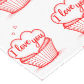 Creative Rotherherzen Design Kurzer Tischläufer (Ecke)