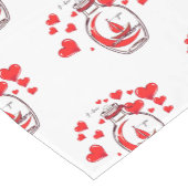 Creative Rotherherzen Design Kurzer Tischläufer (Ecke)