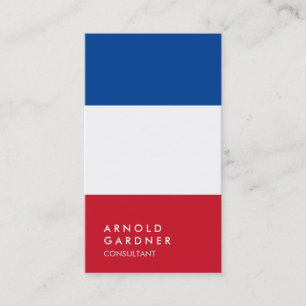 Creative Schlicht Red Blue White Trendy Consultant Visitenkarte