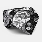 Creative Schwarz-weiß Yin Yang Night Day Mandala Krawatte (Gerollt)