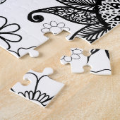 Creative Schwarz-weiß Yin Yang Night Day Mandala Puzzle (Seite)