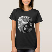 Creative Schwarz-weiß Yin Yang Night Day Mandala T-Shirt (Vorderseite)