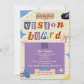 Creative Scrapbook Vision Board Girls Night Party Einladung (Vorderseite)