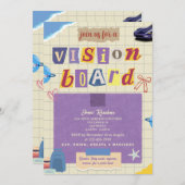 Creative Scrapbook Vision Board Girls Night Party Einladung (Vorne/Hinten)
