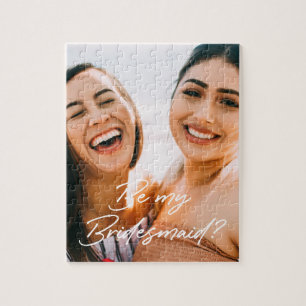 Creative Script Be My Bridesmaid Foto Vorschlag Puzzle