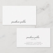 Creative Script Text Einfach Moderne Beruflich Visitenkarte (Vorne/Hinten)