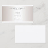 Creative Silver Look Minimalistisch Schlicht Trend Visitenkarte (Vorne/Hinten)