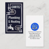 Creative Silver Piping Faucet Frame Visitenkarte (Vorne/Hinten)