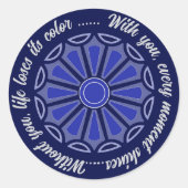 Creative simple colour flower gift mom dad sister  runder aufkleber (Vorderseite)