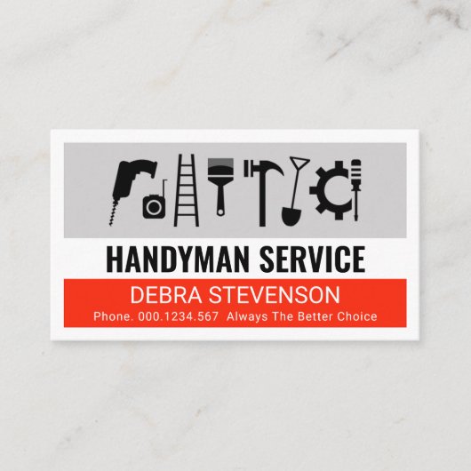 Creative Simple Handyman Tools Layer Visitenkarte (Vorderseite)