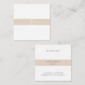 Creative Simple Modern Mit Monogramm Beruflich Quadratische Visitenkarte (Vorne/Hinten)