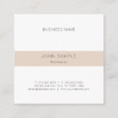 Creative Simple Modern Mit Monogramm Beruflich Quadratische Visitenkarte (Rückseite)