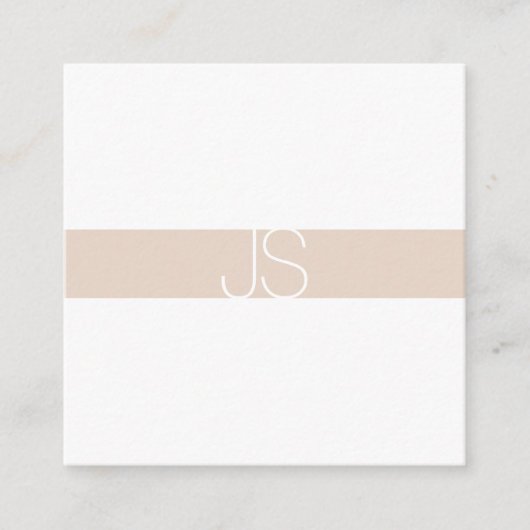 Creative Simple Modern Mit Monogramm Beruflich Quadratische Visitenkarte (Vorderseite)