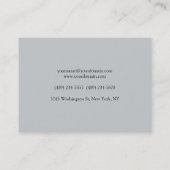 Creative Simple Red Gray Schlicht Unique Visitenkarte (Rückseite)