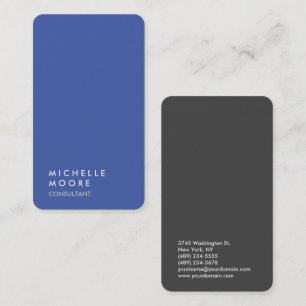 Creative Simple Schlicht Blue Gray Trendy Consulta Visitenkarte