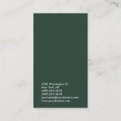 Creative Simple Schlicht Green Gray Trendy Consult Visitenkarte (Rückseite)