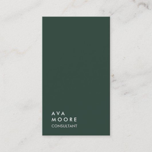 Creative Simple Schlicht Green Gray Trendy Consult Visitenkarte (Vorderseite)