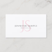 Creative Simple Template Pink Monogram Modern Chic Visitenkarte (Vorderseite)