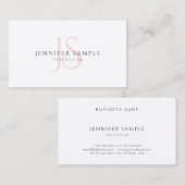 Creative Simple Template Pink Monogram Modern Chic Visitenkarte (Vorne/Hinten)