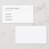 Creative Simple White Schlicht Modern Anspruchsvol Visitenkarte (Vorne/Hinten)