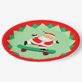 Creative Skateboarding Weihnachtsfeier Pappteller (Schrägansicht)