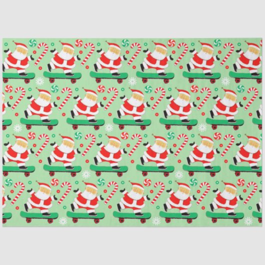 Creative Skateboarding Weihnachtsfeiertag Seidenpapier (Vorderseite)