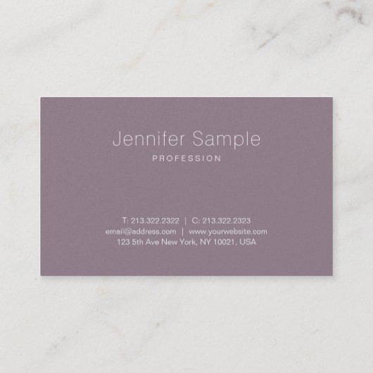 Creative Sleek Design Moderner Luxus Beruflich Visitenkarte (Rückseite)