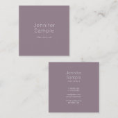 Creative Sleek Design Modernes Schlichtes Luxus-Tr Quadratische Visitenkarte (Vorne/Hinten)