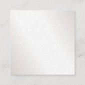 Creative Sleek Modern Design Silver Look Luxus Quadratische Visitenkarte (Rückseite)