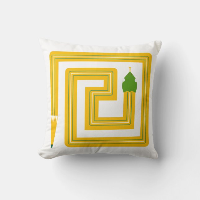 Creative Snake Shape Flat Design Unique Illustrati Kissen (Vorderseite)