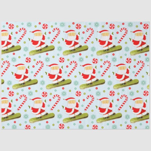 Creative Snowboarden Weihnachtsgeschenk Seidenpapier (Vorderseite)