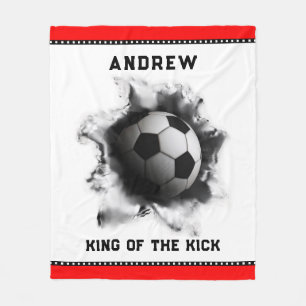 Creative Soccer Player-Geschenk Fleecedecke