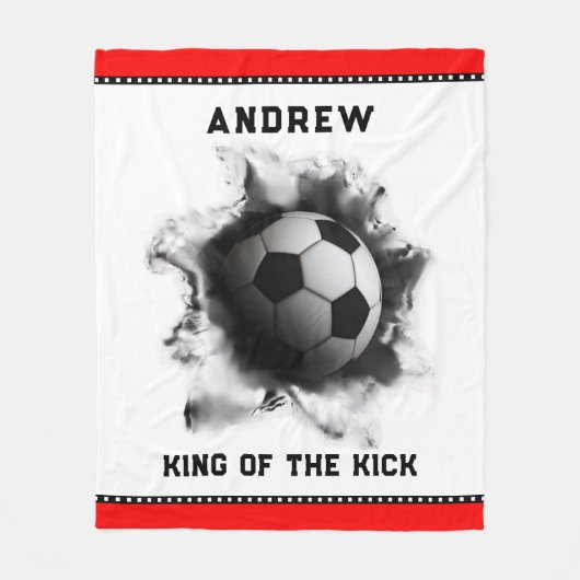 Creative Soccer Player-Geschenk Fleecedecke (Vorderseite)