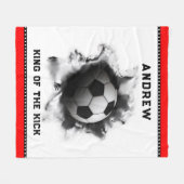 Creative Soccer Player-Geschenk Fleecedecke (Vorderseite (Horizontal))