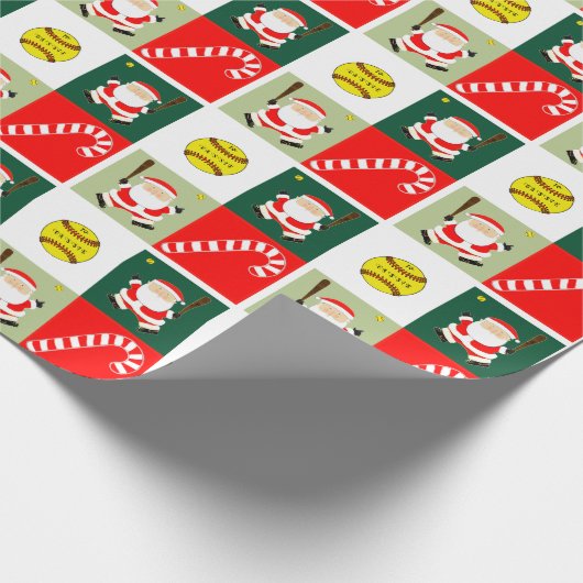 Creative Softball Holiday Geschenkpapier (Ecke)