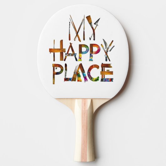 "Creative Spin – My Happy Place Artist Paddle" Tischtennis Schläger (Vorderseite)