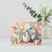 Creative Springtime Happy Oaster Collage Postkarte (Stehend Vorderseite)