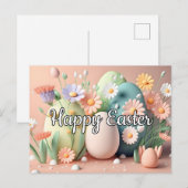 Creative Springtime Happy Oaster Collage Postkarte (Vorne/Hinten)
