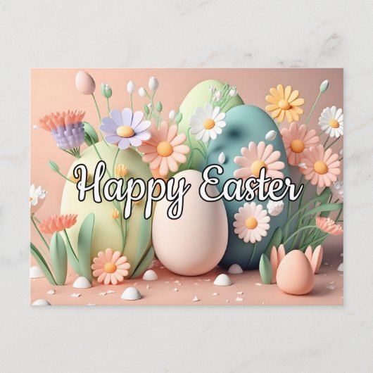 Creative Springtime Happy Oaster Collage Postkarte (Vorderseite)