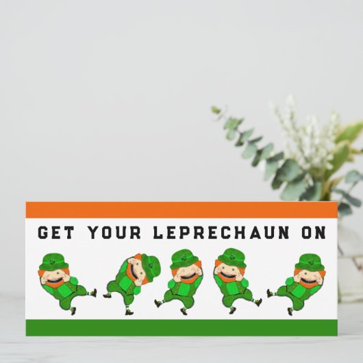Creative St. Patrick's Day Party Einladung (Stehend Vorderseite)