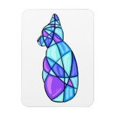 Creative Stached Glass Cat Magnet Blue (Vertikal)