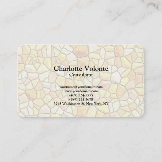 Creative Stone Wall Pattern Trendy Schlicht Stylis Visitenkarte (Vorderseite)
