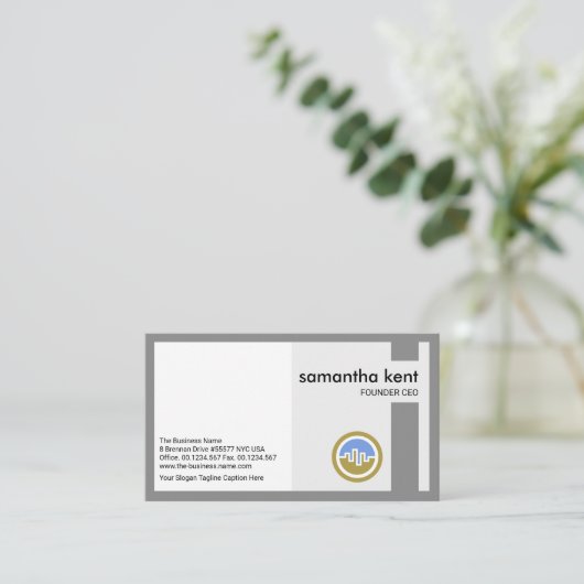 Creative Stylish Box Frame Founder CEO Visitenkarte (Stehend Vorderseite)